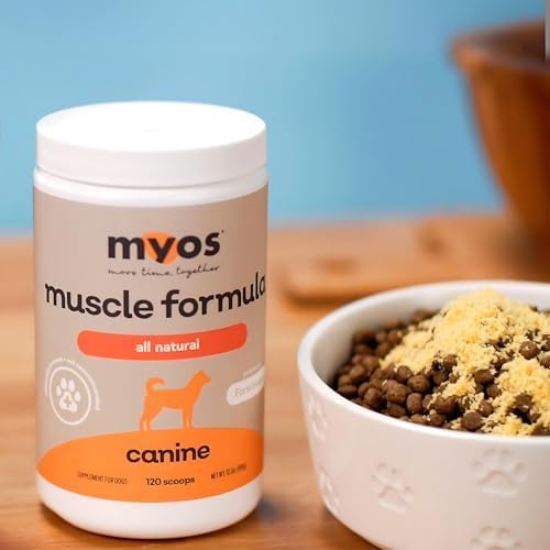 MYOS Canine Muscle Formula - All-Natural Muscle Building Supplement - Helps Reduce Muscle Loss in Dogs Due to Normal Aging and Improves Recovery from Injury or Surgery