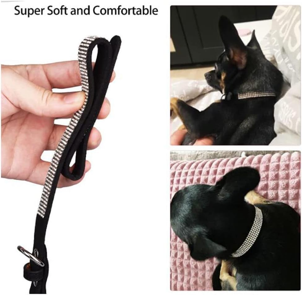 Rhinestone Dog Collar for Small Dogs, Bling Diamond Fancy Crystal Glitter Pretty Jewel Pet Puppy Collars for XXS XS Small Medium Large Breed Girl Dogs Female Cats Kitten, Teal XSmall