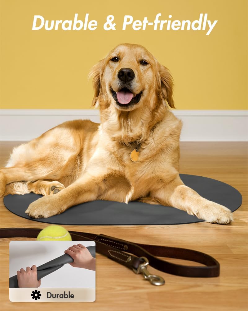 Absorbent Dog Mat for Food & Water Bowl - Quick Dry Pet Feeding Mat, No Stains, Ideal for Messy Drinkers