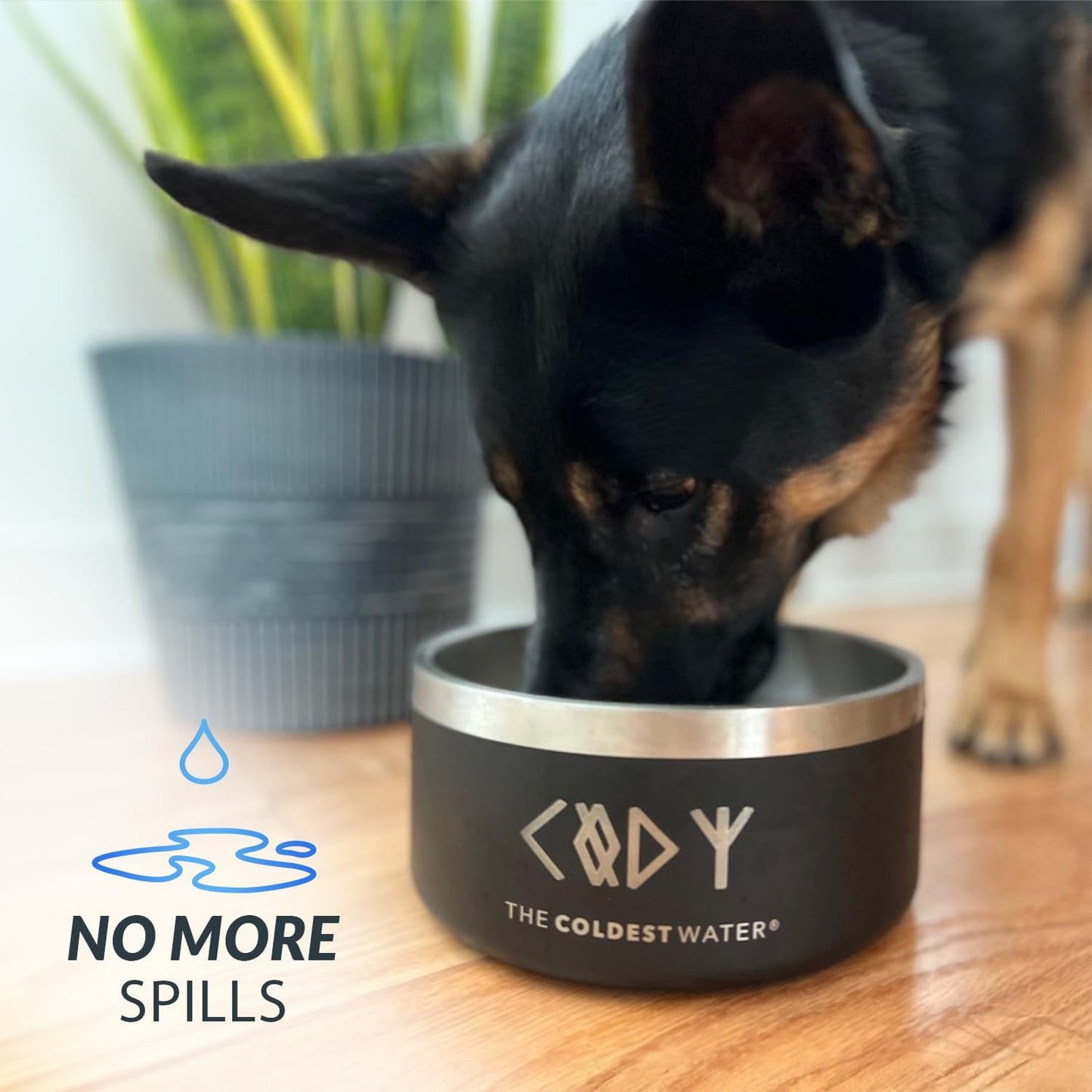 Coldest Dog Bowl - Anti Rust Metal, Non Slip, 3 Layers Insulated Stainless Steel Dog Bowls - Spill Proof & Heavy Duty - Water Bowl for Dogs, Cats & Pets, Dish Washer Safe (21 oz, Carrara Marble)