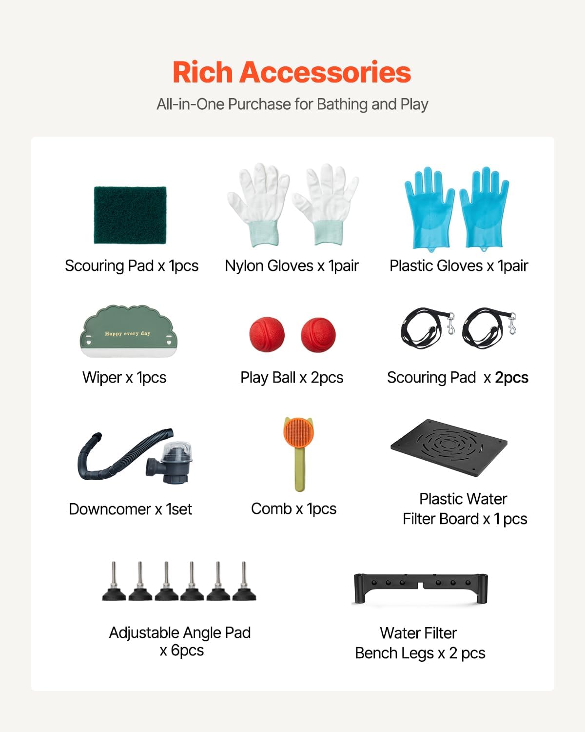 VEVOR Stainless Steel Dog Washing Station, 38 inch Pet Grooming Tub w/Storage Stairs, Faucet & Showerhead & Soap Holder Dog Bathtub for Medium & Small Pets (Right Door)