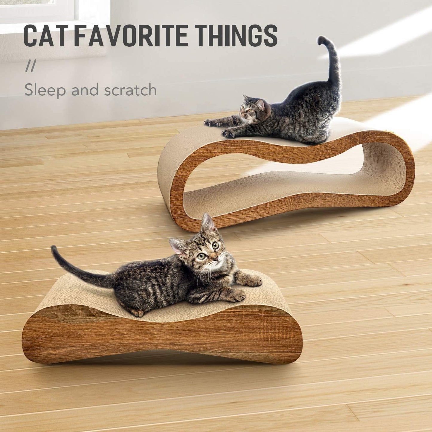 Cat Scratcher,2 in 1 Cat Scratching Board,Cat Cardboard,Scratch Lounger,Large,27.56 x9.45 x8.86 inch