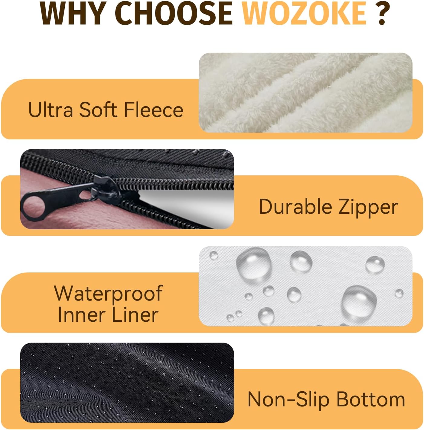 Orthopedic Waterproof Large Dog Bed: Memory FoamWashable Dog Bed with Bolsters - Removable Orthopedic Cover for Medium L XL Large Sized Pet - Non-Slip Bottom - Pink