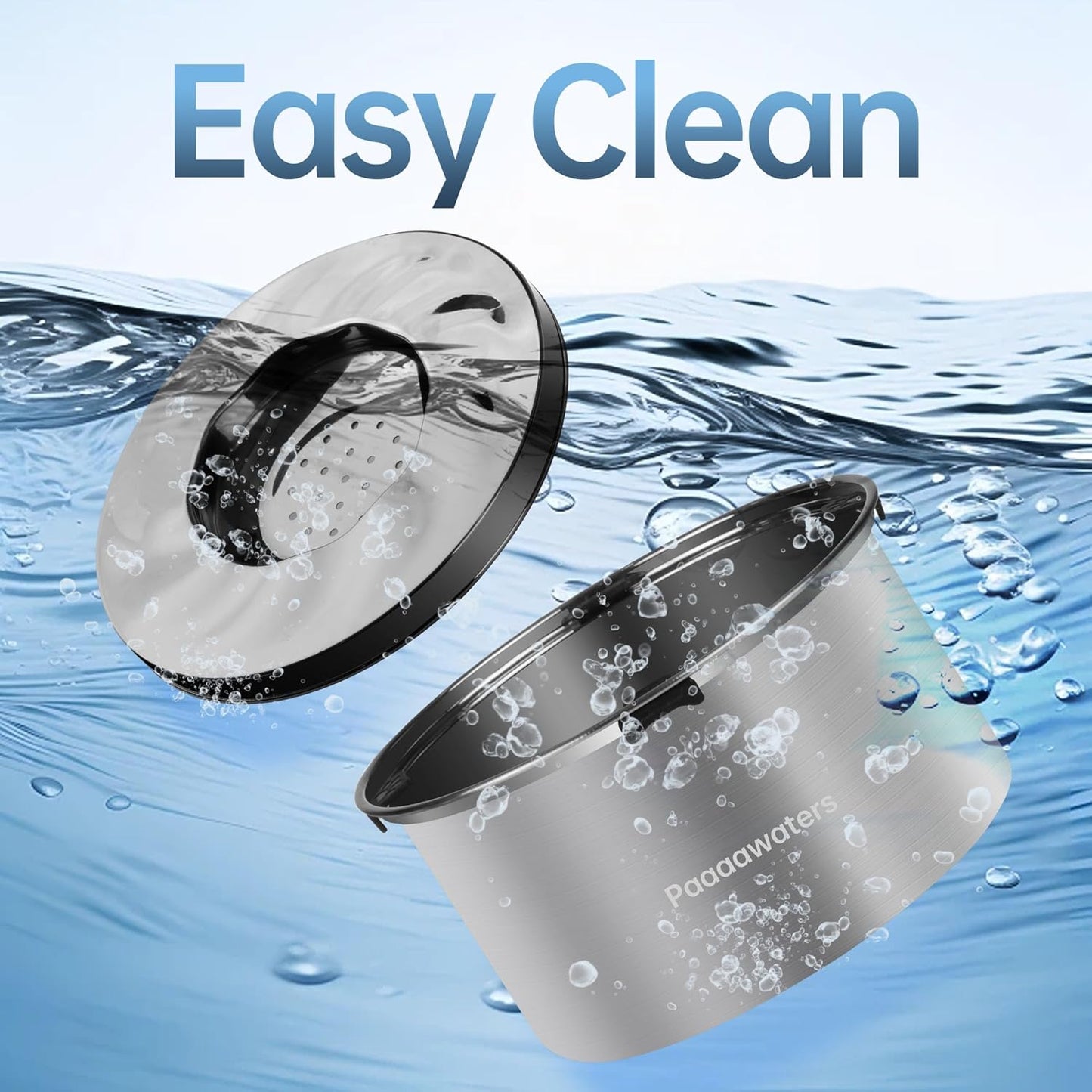 5.6L/190oz Large Dog Water Bowl No Spill, No Drip Dog Water Dispenser with Floating Disk, Stainless Steel Slow Drinking Bowl for Small Medium & Large Dogs