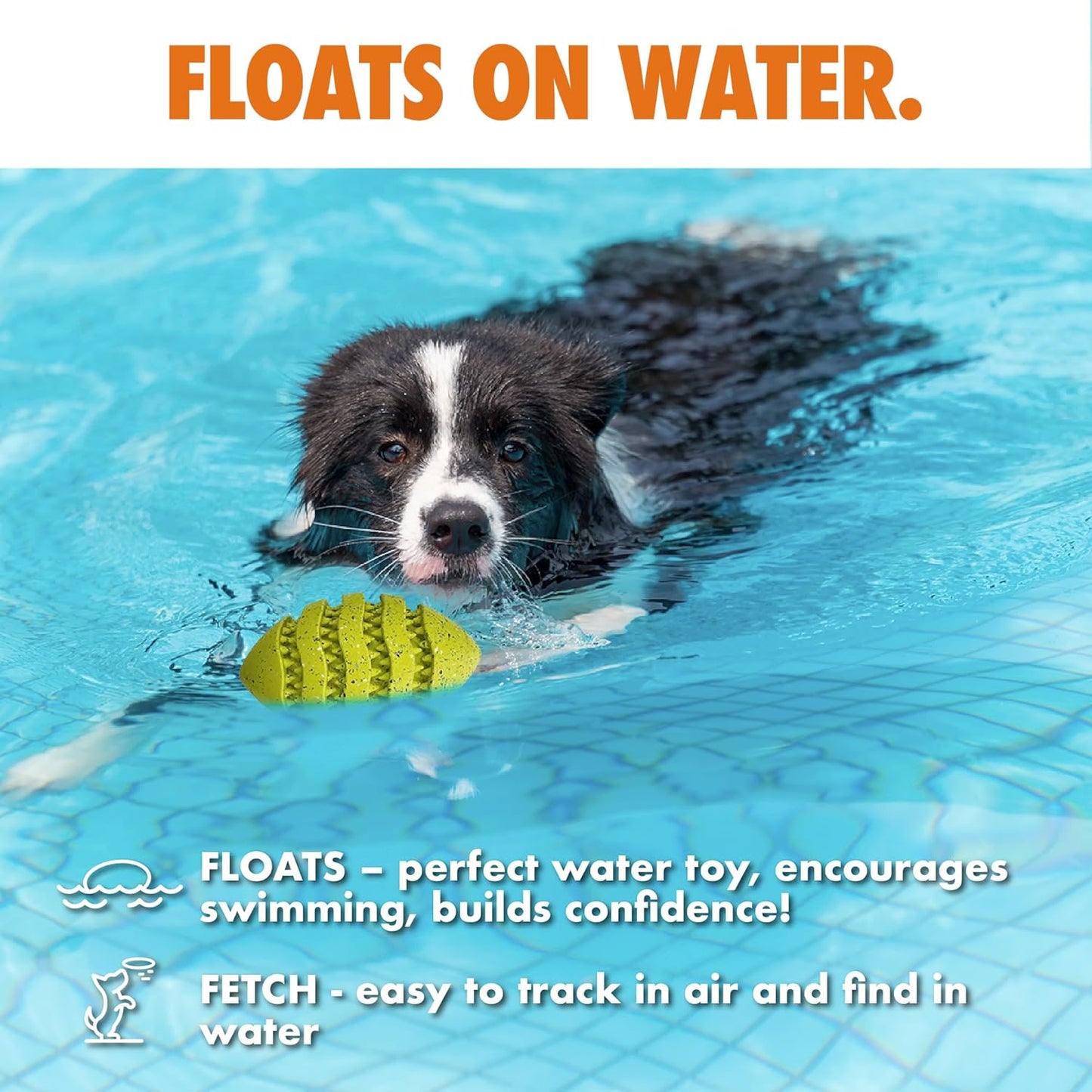 Max Fusion with Nike Grind, Arlee Spiro Football Treat Dispensing Dog Toy, Durable Dog Treat Toy, M