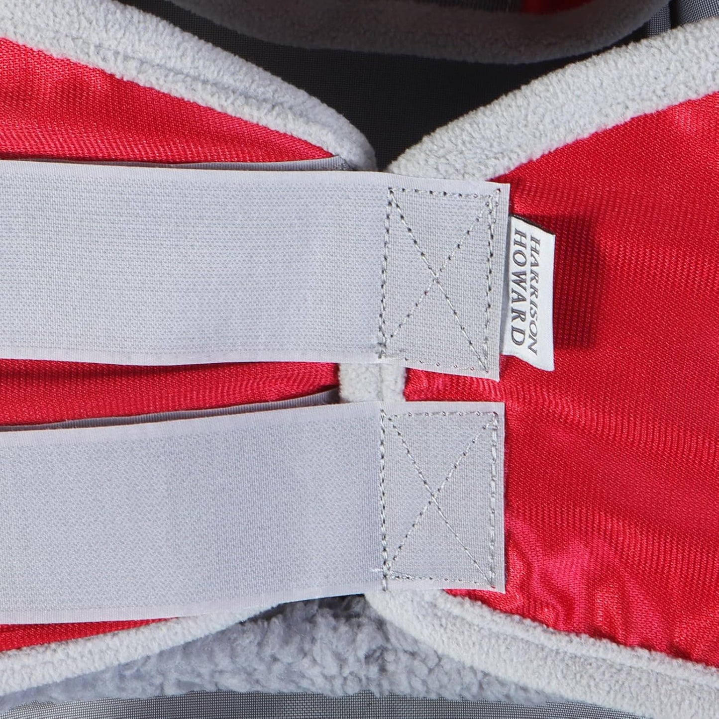 Harrison Howard CareMaster Pro Luminous Horse Fly Mask Large Eye Space Standard with Ears UV Protection for Horse Red M Cob