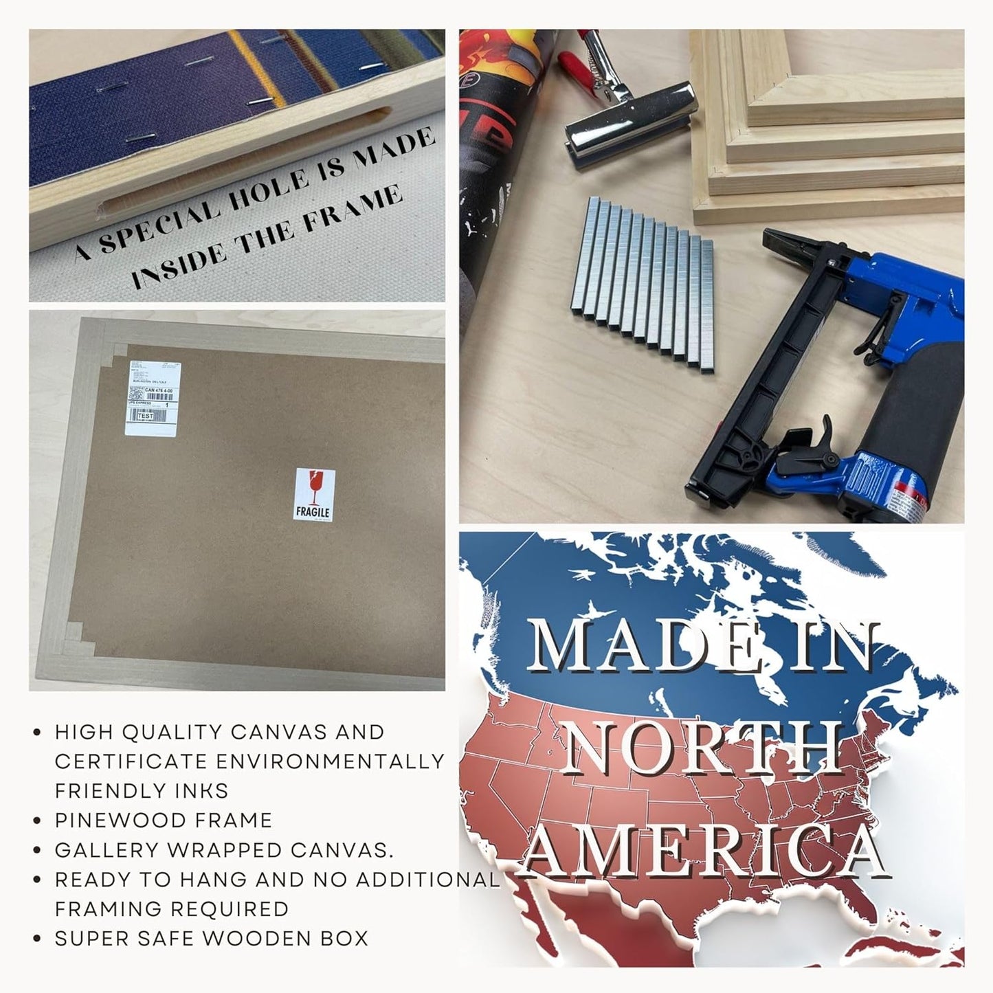 Nature Wall Art Prints - Ocean Forest Mountain Lake Canvas Landscapes - Small to Extra Large Living Room Bedroom Kitchen Bathroom Décor (Misty Fall Reflection, 31L" x 47W")