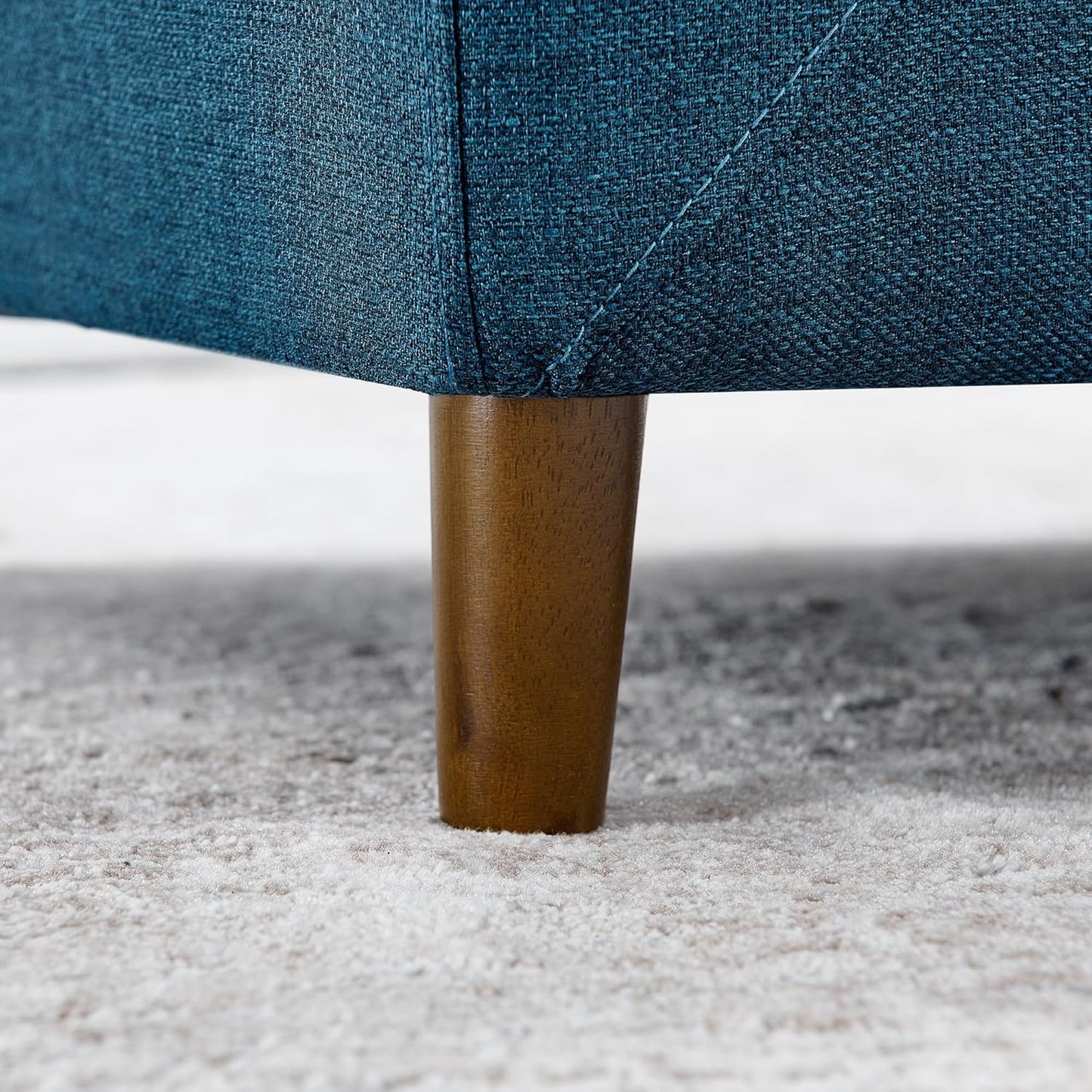 Dog Sofa Couch for Medium to Large Dogs, Memory Foam Dog Sofa Bed, Modern Elevated Pet Couch Bed with Wooden Legs, Light Grey