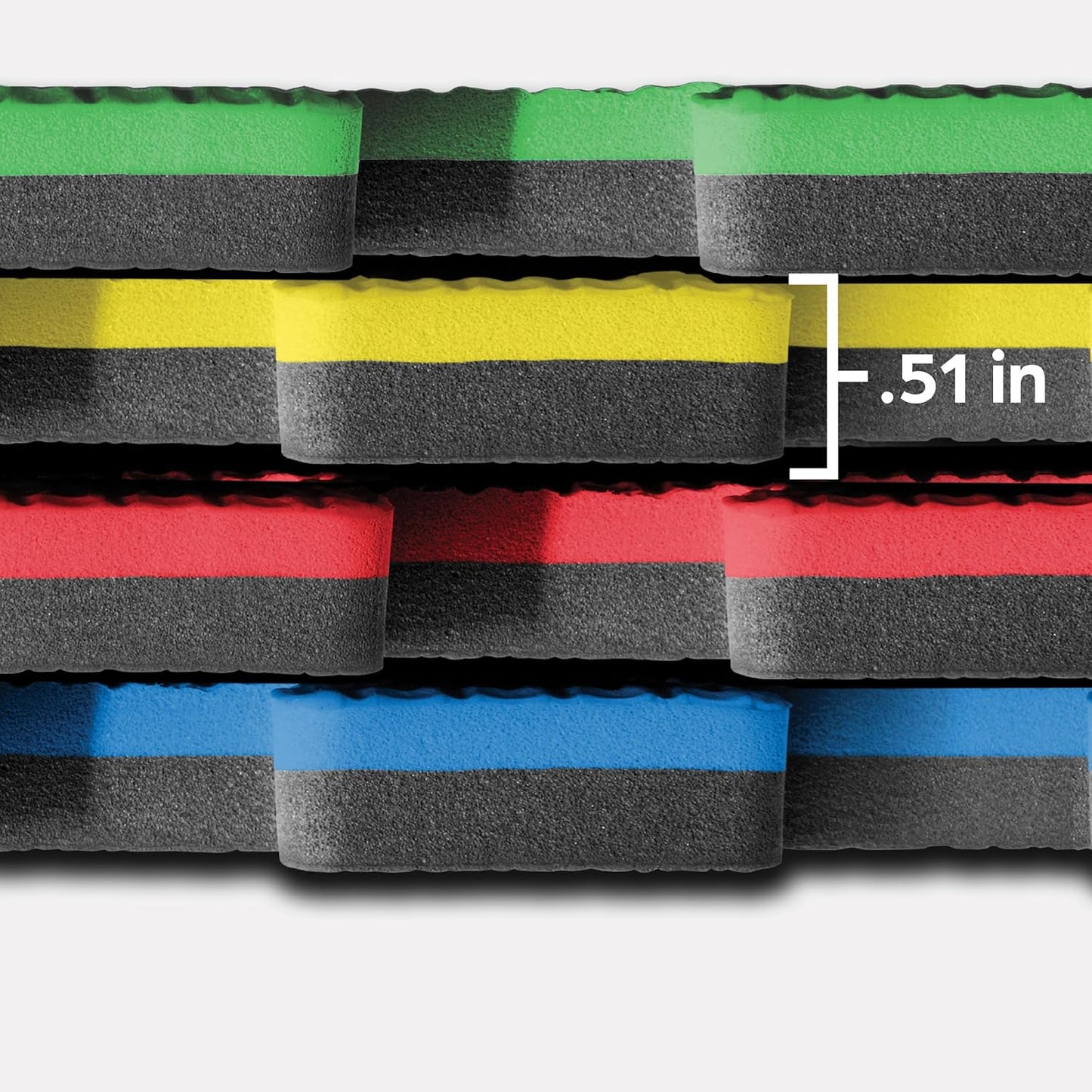 Norsk Reversible Kids Puzzle Play Mats - EVA Interlocking Foam Tiles (Multicolor/Black 4 Tiles - 16 sq. Ft. 1/2" Thick)