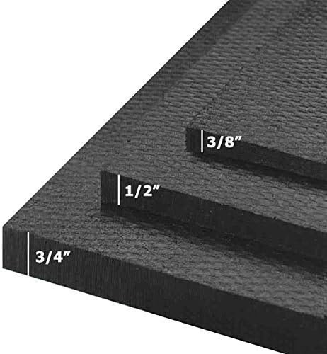 American Floor Mats Heavy Duty Horse Stall Mats - Thick, Durable Rubber Flooring - Solid Black - 8' x 10' Set (20 Tiles Total)
