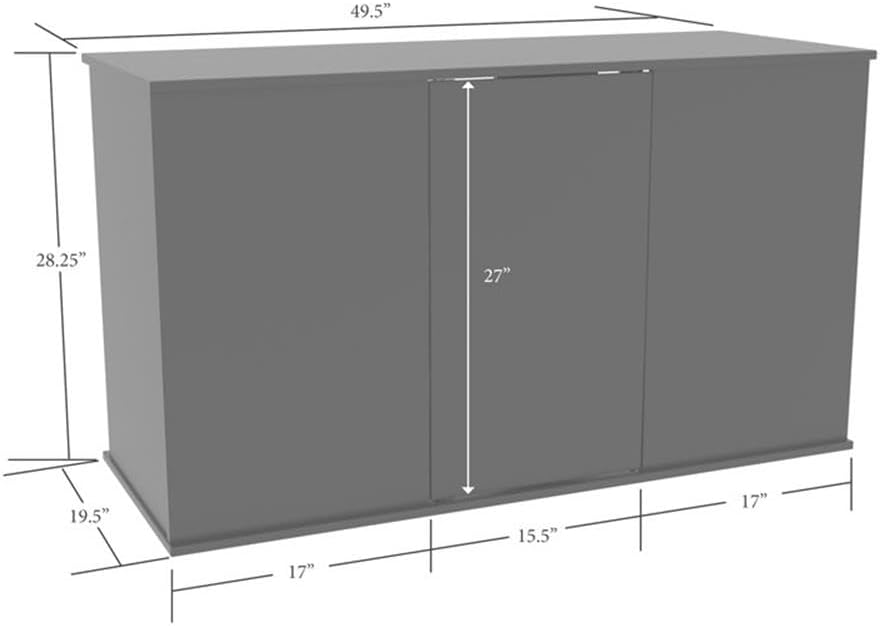 Pemberly Row Engineered Wood 75/90 Gallon Serene Cherry Upright Aquarium Stand
