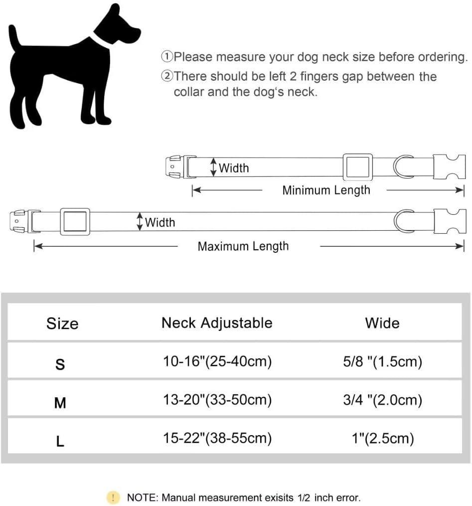 PET ARTIST Dog Collars for Medium Dogs, Soft Padded Premium Nylon Dog Collar with Quick Release Metal Buckle, Durable & Adjustable Pet Collars for Boy Gifts, Blue, M (Fit 13-20")