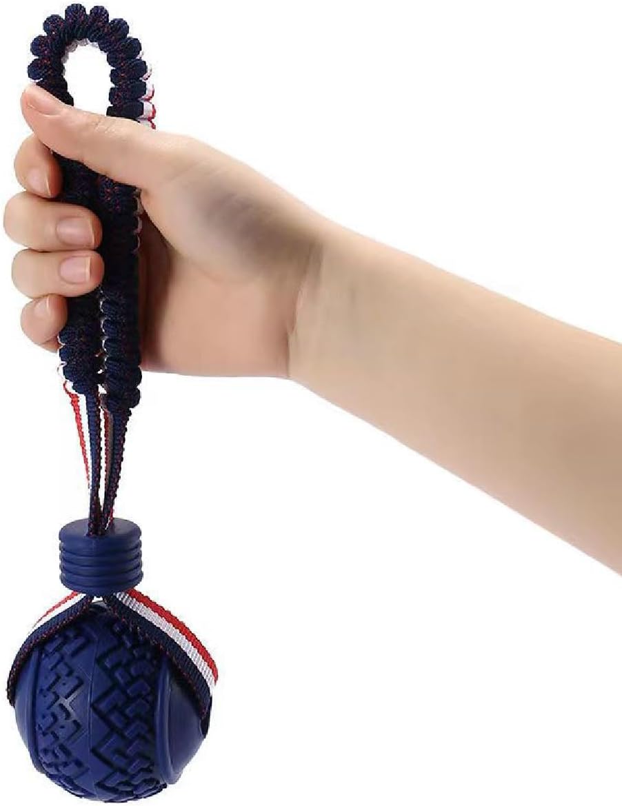 Dog Ball with Rope Toy,Ball on a Rope Dog Toy for Medium and Small Dog Tough Rope Toy Non-Toxic and Durable Dog Balls Toys
