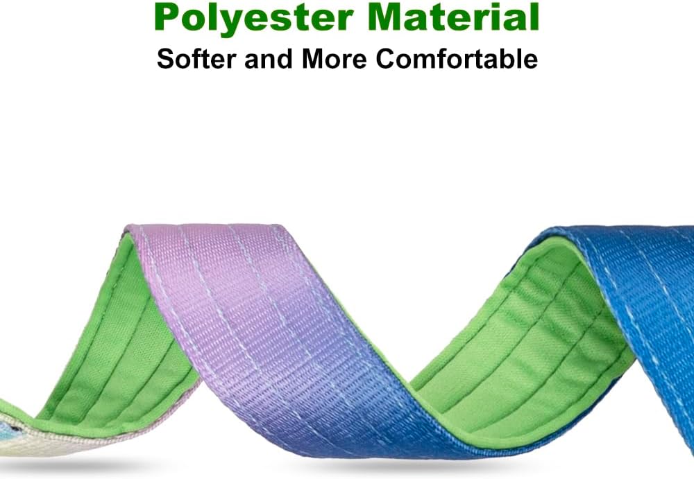 TSPRO Premium Dog Collars Tactical Dog Collar with Handle and Heavy Duty Quick-Release Metal Buckle Durable Thick and Adjustable for Medium to Large Dogs (Gradient Multi-Colored L)