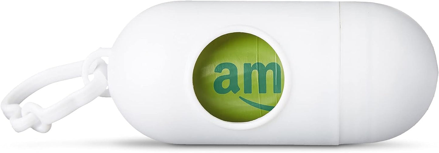 Amazon Basics Dog Poop Bags with Dispenser, 540 Count, Enhanced for Guaranteed Leakproof, Cucumber Scented, Includes Leash Clip