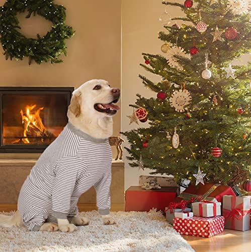 Yeapeeto Dog Onesie Surgery Recovery Suit for Large Medium Bodysuit Dogs Pajamas PJS Full Body for Shedding, Prevent Licking, Wound Protection, Cone Alternative (X-Large, Grey)