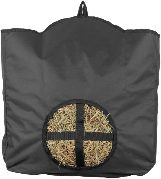 Dura-Tech Nylon Hay Bag for Horses | Color Black | Enhances Digestion with Slow Consumption | Minimizes Hay Waste | Extremely Durable 600 Denier PVC Construction