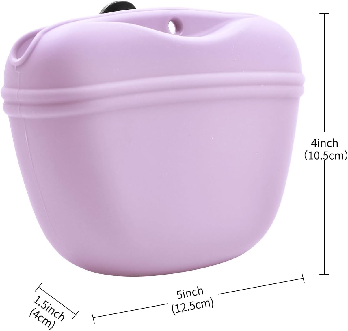 AUDWUD Silicone Dog Treat Pouch,With Dog Training Clicker,Clip on Portable Training Container,Convenient Magnetic Buckle Closing and Waist Clip