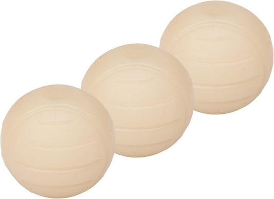 Amazon Basics Dog Toys, Interactive Glow Rubber Balls, (Pack of 3), 2.5 inch, Beige