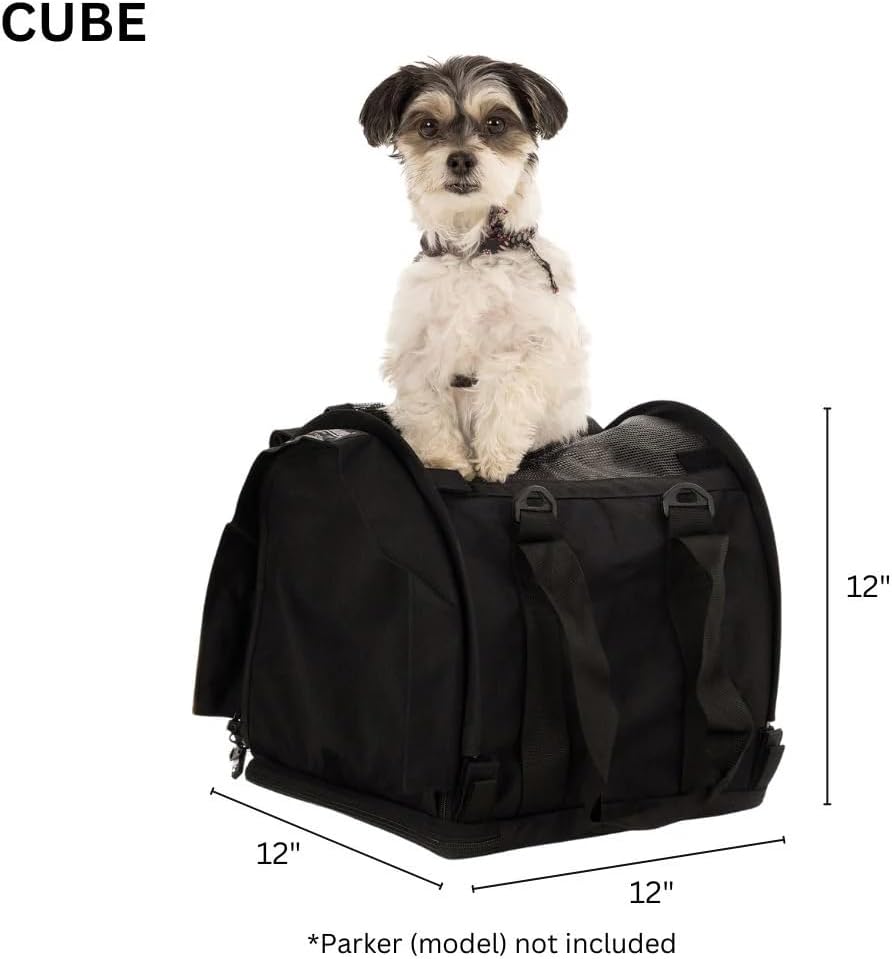 SturdiBag Pro 2.0 Pet Travel Carrier for Cats and Dogs | Soft Sided Pet Carrier Bag with Safety Clips and Seatbelt Straps for Airplane or Car Travel | Cube, Lavender