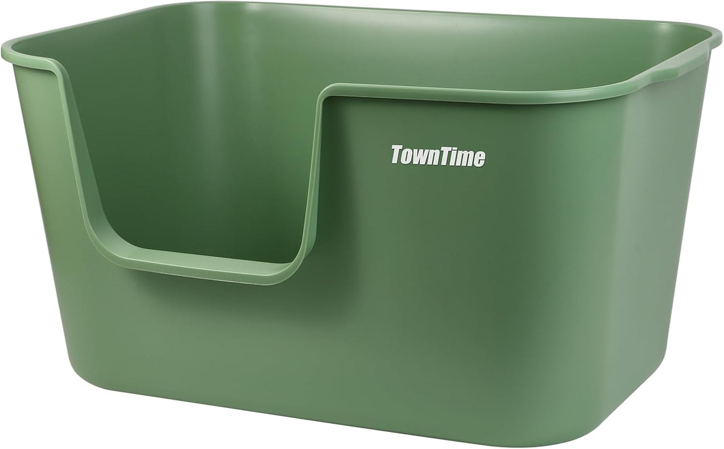 Extra Large Litter Box with High Sides 24.60" Lx16.92 Wx12.99 H,Anti-Splashing Kitty Litter Box,Tool-Free Assembly,Multi cat Litter Box,Jumbo Litter Box (Green)