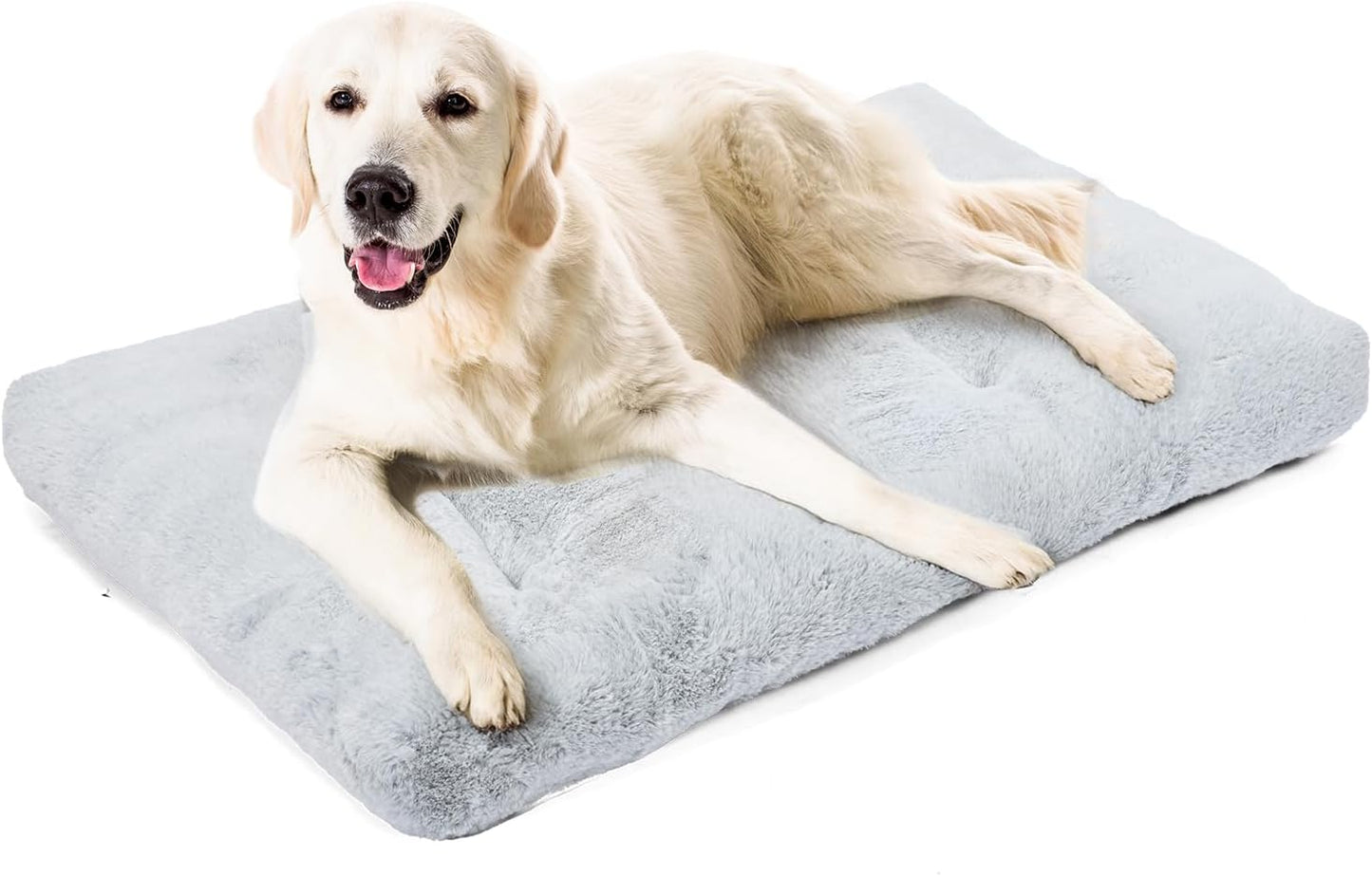 Amazon Basics Large Dog Bed for Crate, Washable Large Dog Mat for Pet Kennel, Anti-Slip, Cama para Perros, 42x28x4 Inches