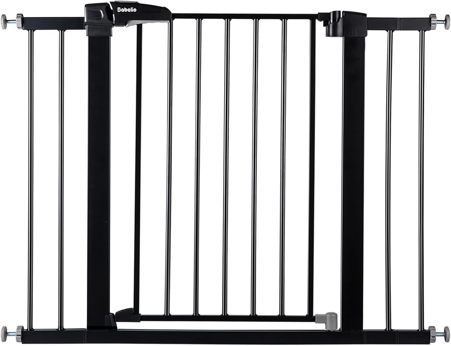 BABELIO 36-57" Extra Wide Baby/Dog Gate, Auto Close for The House, Stairs and Doorways, Pressure Mounted for Pet with Large Walk Thru Door, No Need Tools and Drilling, Black