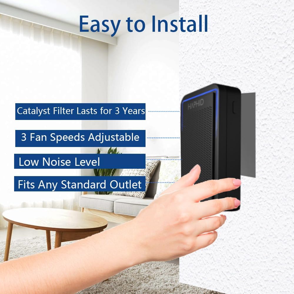 Cat Litter Deodorizer 99%, Pet Odor Eliminator for Strong Odor with Catalyst Filter, Air Purifier Plug In Air Freshener for Home & Pets Litter Box Room Wardrobe Toilet Shoe Cabinet (2-Pack）