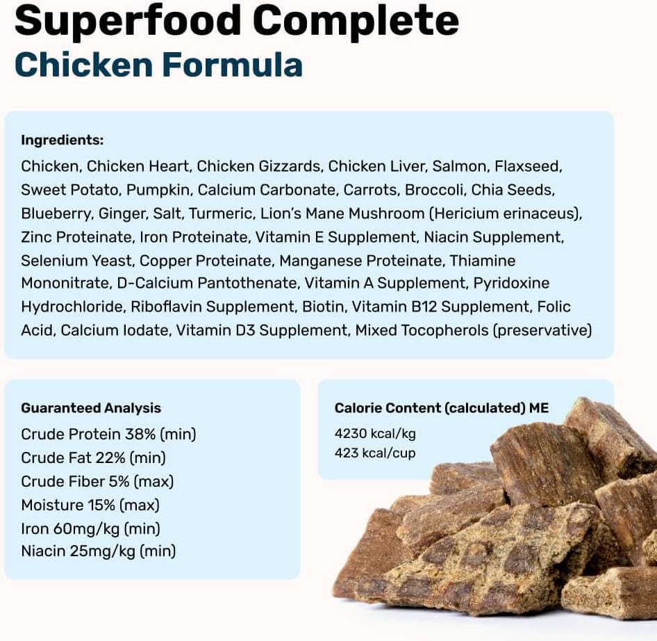 BADLANDS RANCH - Superfood Complete, Air-Dried Adult Dog Food - High Protein, Zero Fillers, Superfood Nutrition by Katherine Heigl (64 oz., Premium Chicken)