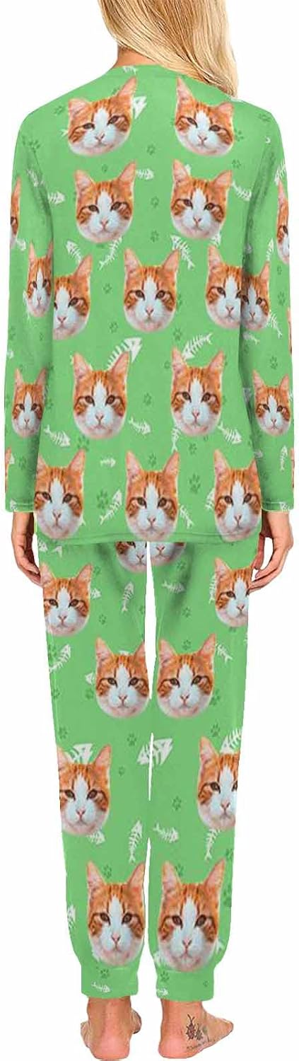 MyPupSocks Custom Face Pajamas Sets for Women, Personalized Photo Sleepwear XS-XXL