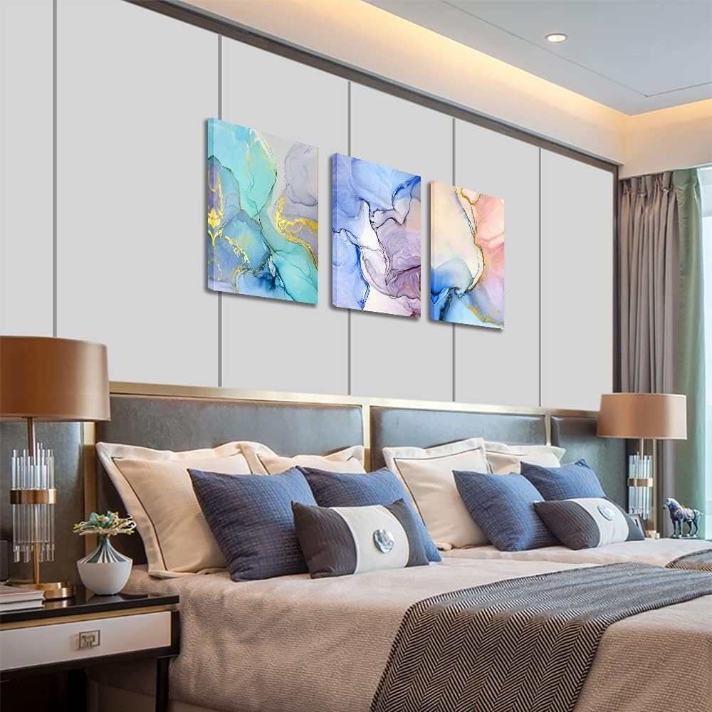 Abstract Wall Decor For Living Room Large Size Canvas Wall Art Paintings For Bedroom Colorful Color Abstract Wall Artworks Pictures For Office Decor Bathroom Home Decorations Art 3 Piece 20x28