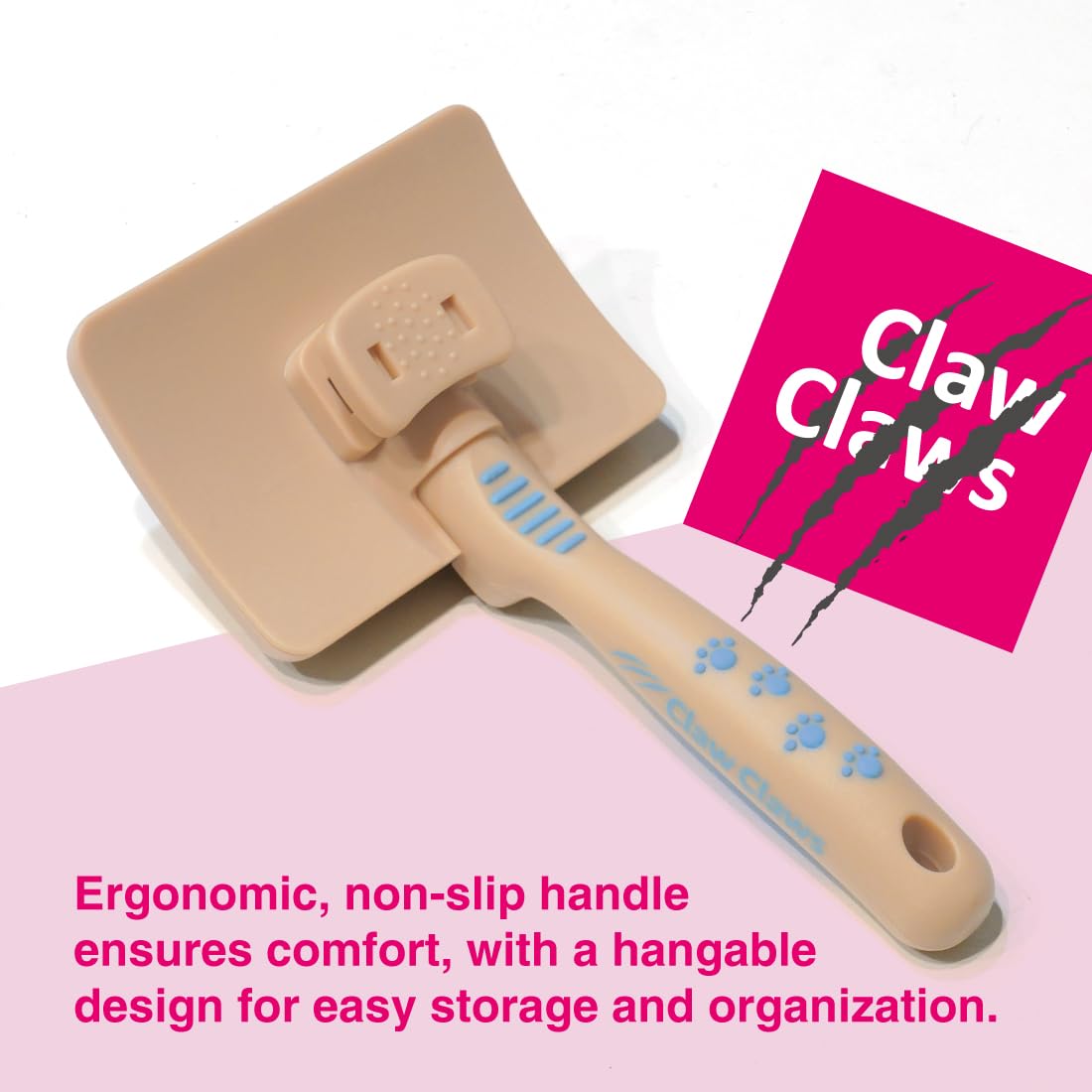 Pet Slicker Brush for Large Dogs, Plastic Handle, Gently Remove Tangled and Mats Hair, Pet Grooming Brush Tool, Sheepskin Wool Carders (5" Pad Quick Cleaning)