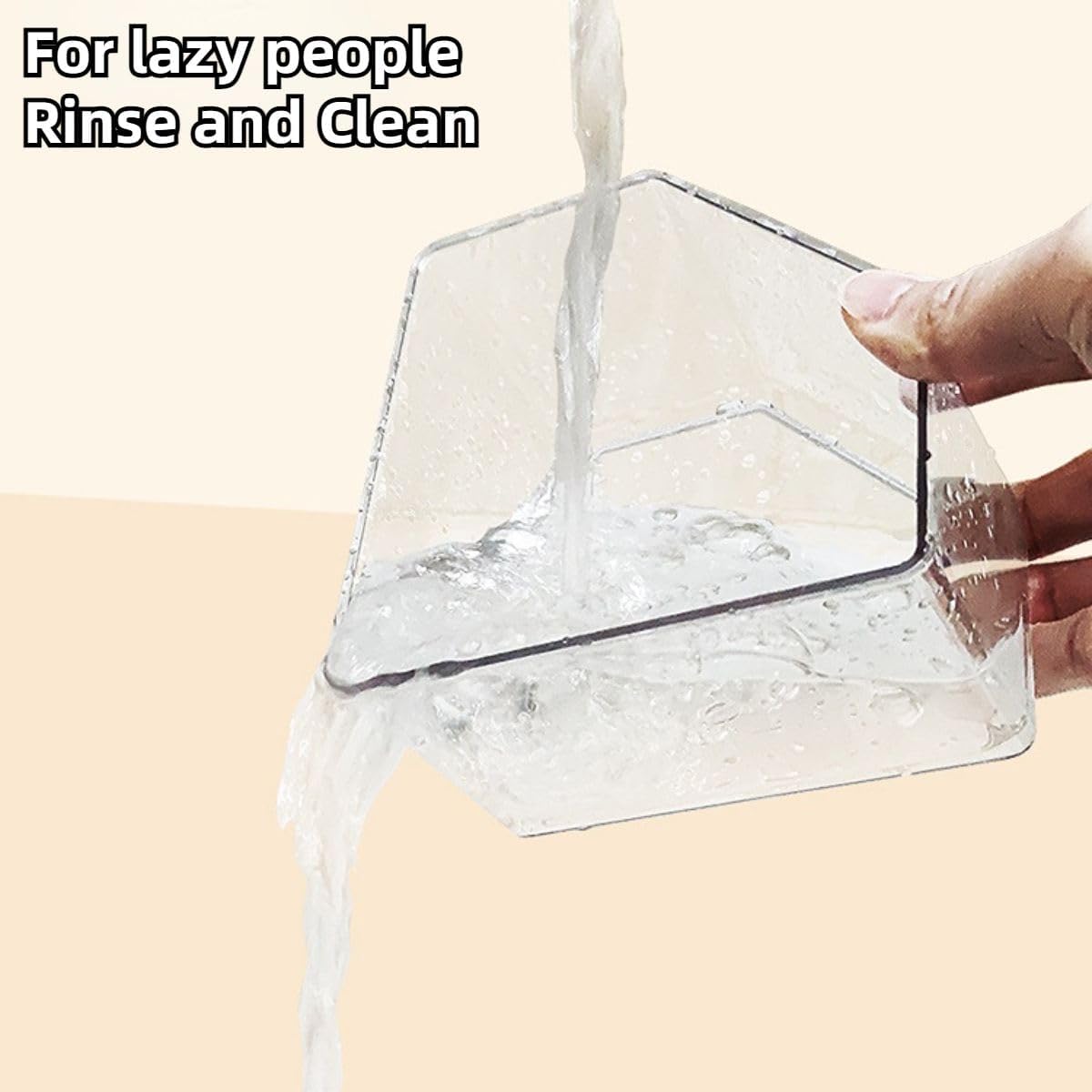 Hamster Sand Bath Box Container, Small Pet Sandbox Lid Design Take Bath Wooden Sandbox Dust Bath, Transparent Bathroom & Digging Box Acrylic Syrian Hamster Litter Box Small Animal Accessories (A)