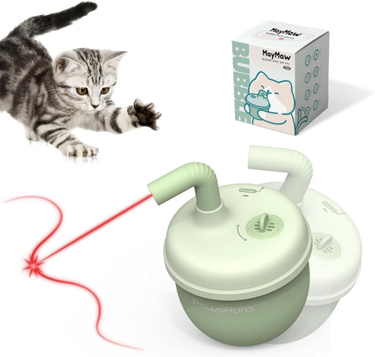 Automatic Laser Cat Interactive Toy - Self-Balancing 360° Auto-Spin Laser Pointer with Catnip Hole, Triple-Sensory – Kitten Sight, Smell & Touch, Boredom Relief Toys for Indoor Adult Cats