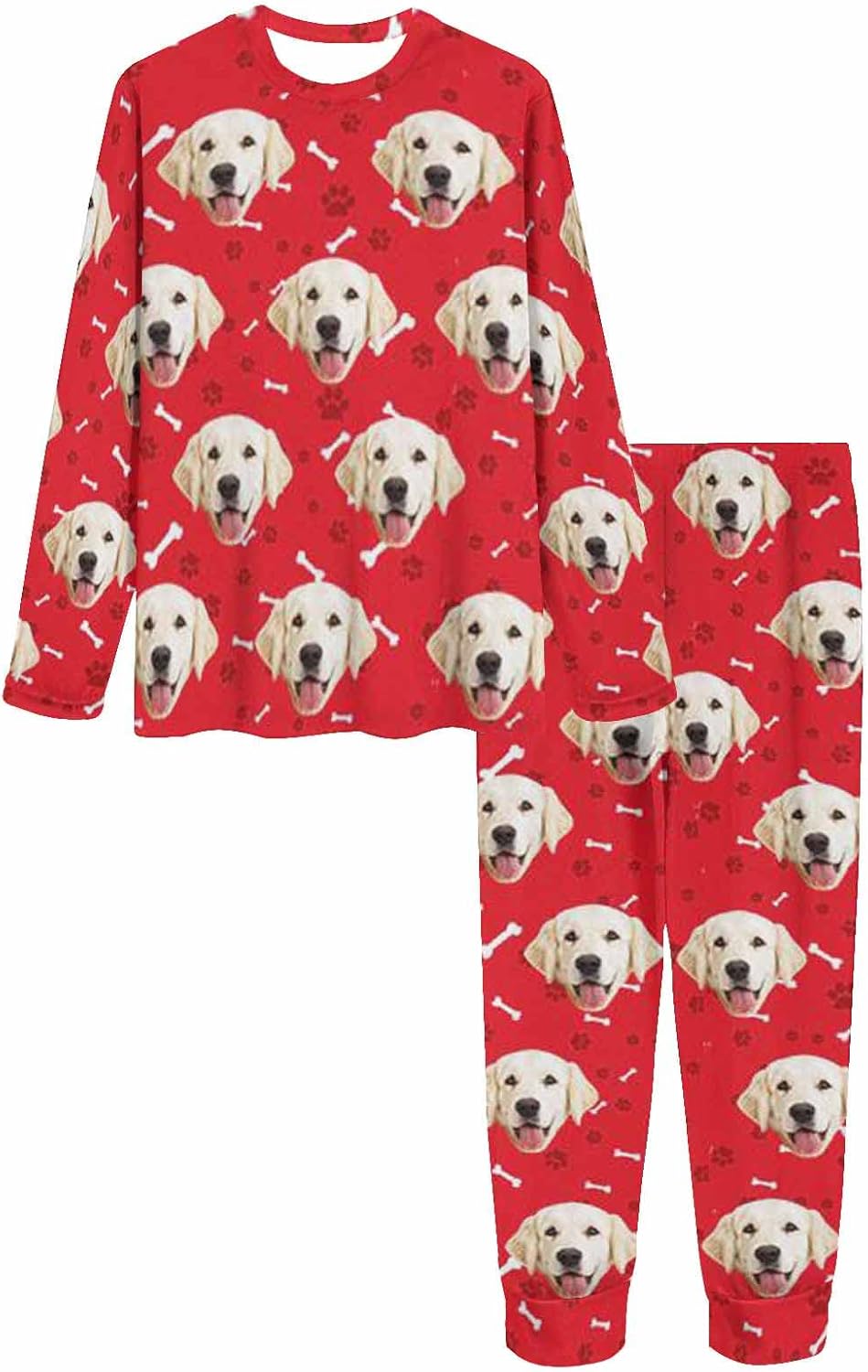 MyPupSocks Custom Face Pajamas Sets for Women, Personalized Photo Sleepwear XS-XXL