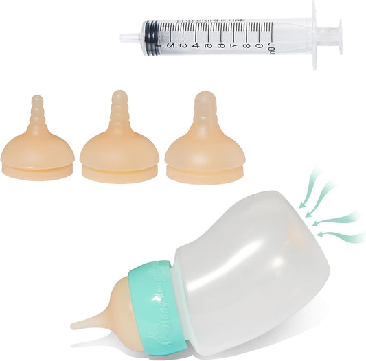 Pet Feeder Bottle,Silicone Feeding Nipple and Syringes for All Breed of Puppies and Other Animals Dongdong pet