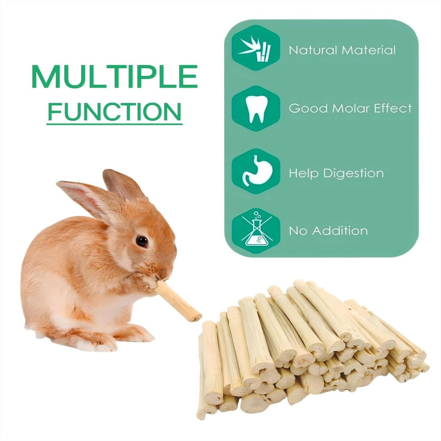 700g/1.5lb Sweet Bamboo Sticks for Rabbits Bunny Chew Toys,Chinchilla Molar Treats Chew Sticks for Small Animals Rabbits Hamsters Guinea Pigs