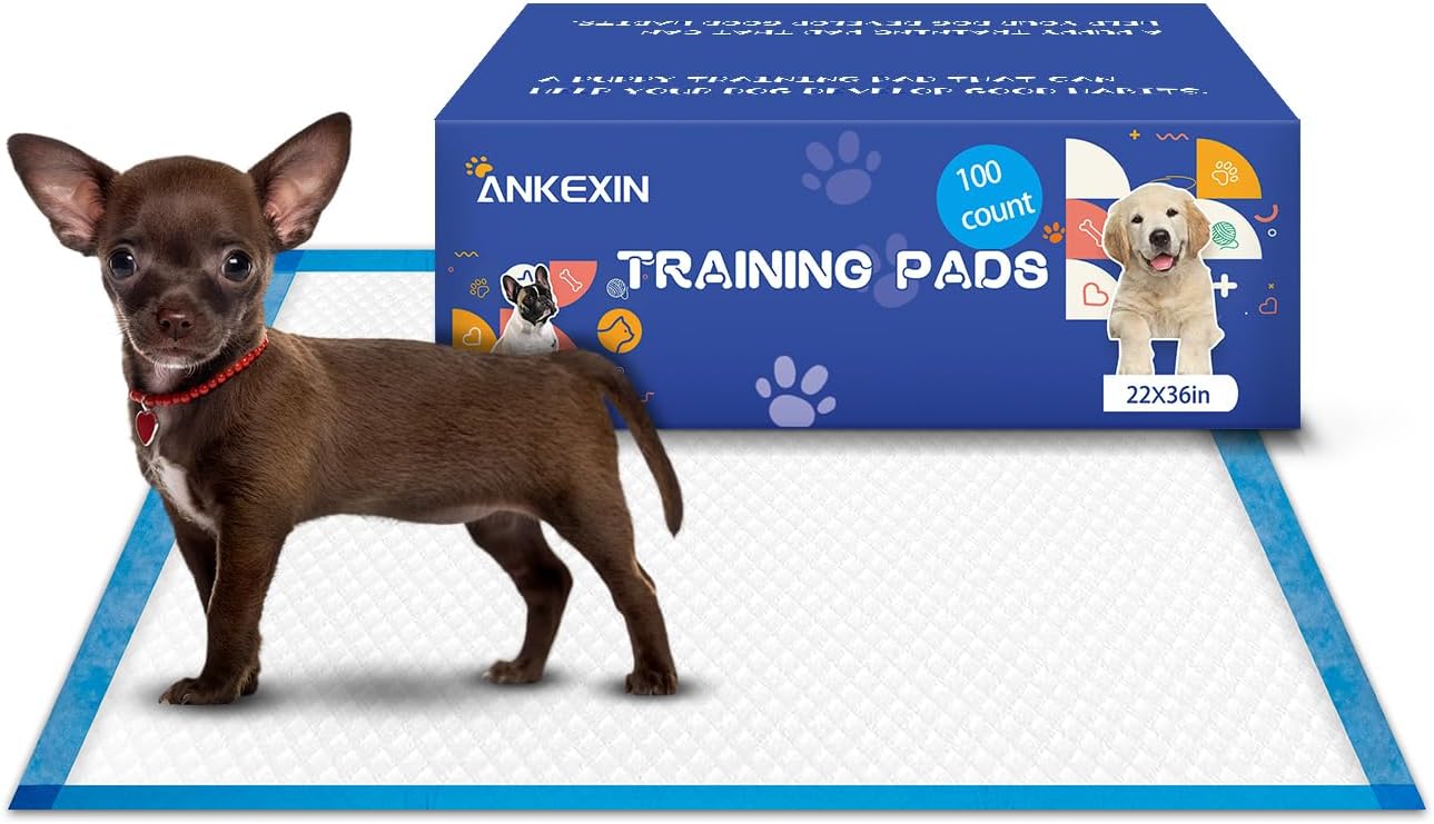 Large Puppy Pee Pads 22x36 Inch 100-Pack | Extra Absorbent Potty Training Pads for Dogs | Leakproof Quick-Dry & Odor Blocking Pet Housebreaking Supplies