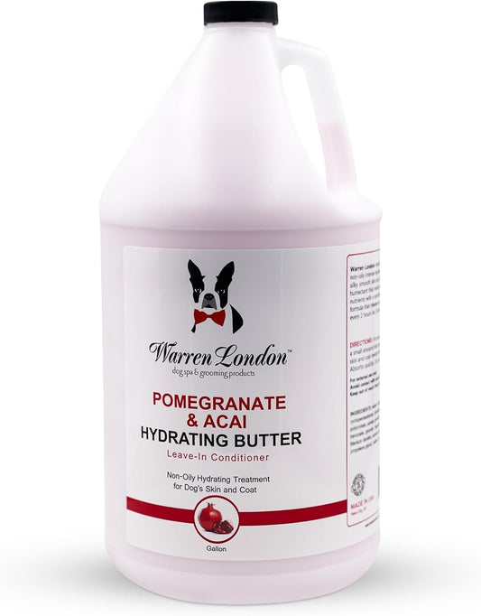 Warren London - Hydrating Butter and Leave-in Conditioner for Dogs Skin and Coat - Pomegranate & Acai - 1gal