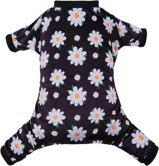 CuteBone Small Dogs Outfit Soft Puppy Onesies Pjs Dog Pajamas Pet Coat Cat Apparel Comfy Doggie Jumpsuit Bodysuit for All Seasons P221XS