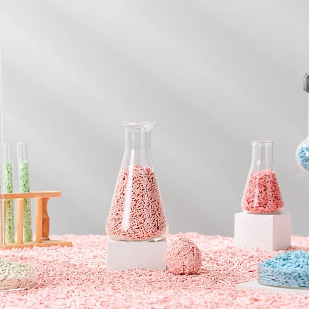 Tofu Cat Litter Natural Clumping Tofu Cat Litter, Fast Clumping and Easily Scoop-able 5.5lb/88oz 5 Scents - Peach, 6 Pack