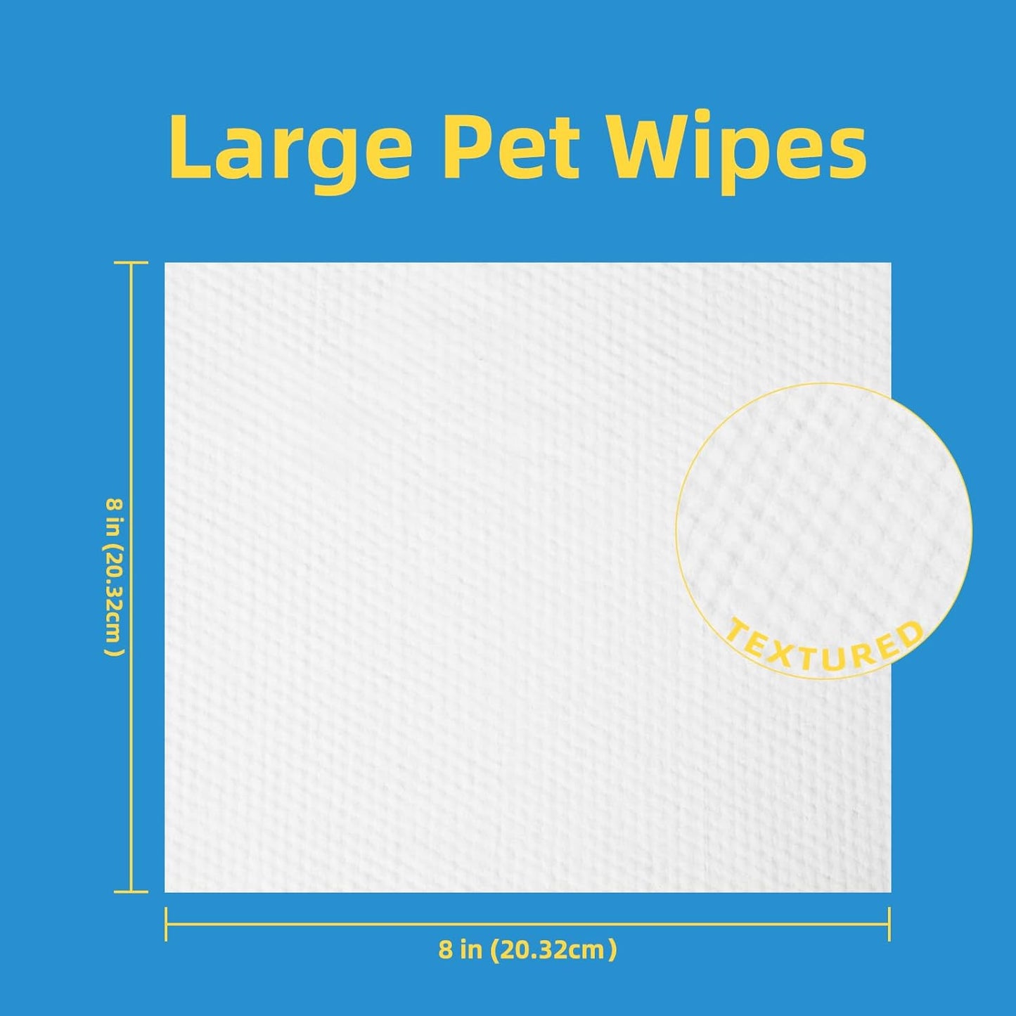 Pet Grooming Wipes for Dogs & Cats, 400 Count, 8"x8" Ultra Thick & Soft, Unscented, Hypoallergenic Formula, Safe on Coat, Paws, Ears, Bum & Sensitive Skin