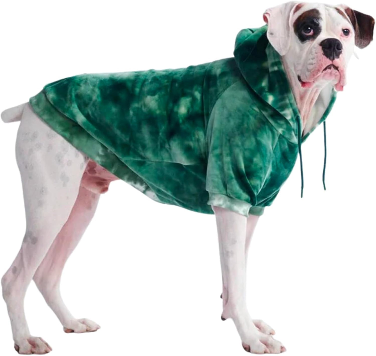 Spark Paws Dog Hoodie – Premium Dog Sweater for Small, Medium, and Large Dogs | Warm Outfits for French Bulldogs, Pitbull, Puppy, Winter Jacket Alternative - Green Skydye, 3XL
