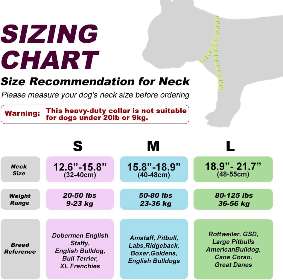 TSPRO Tactical Dog Collar 1.5 Inch Wide Thick Dog Collars with Heavy Duty Metal Buckle, Durable, Strong, Adjustable for Medium to Large Dogs (Camo Blue M)