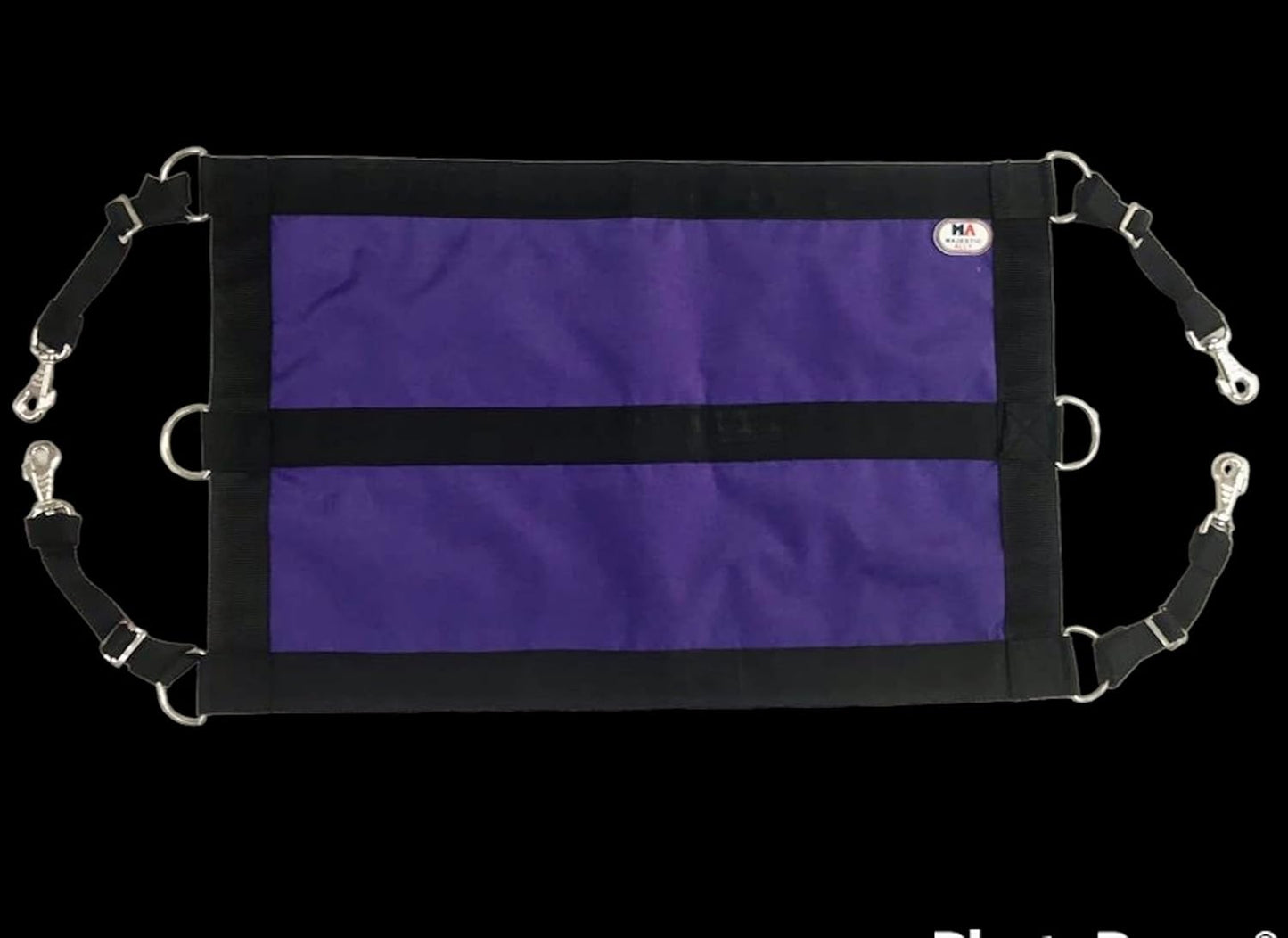 Majestic Ally 1200D 29"x19" Horse Stall Guard with Replaceable and Adjustable Length Straps and Replaceable Hardware (Purple Black)