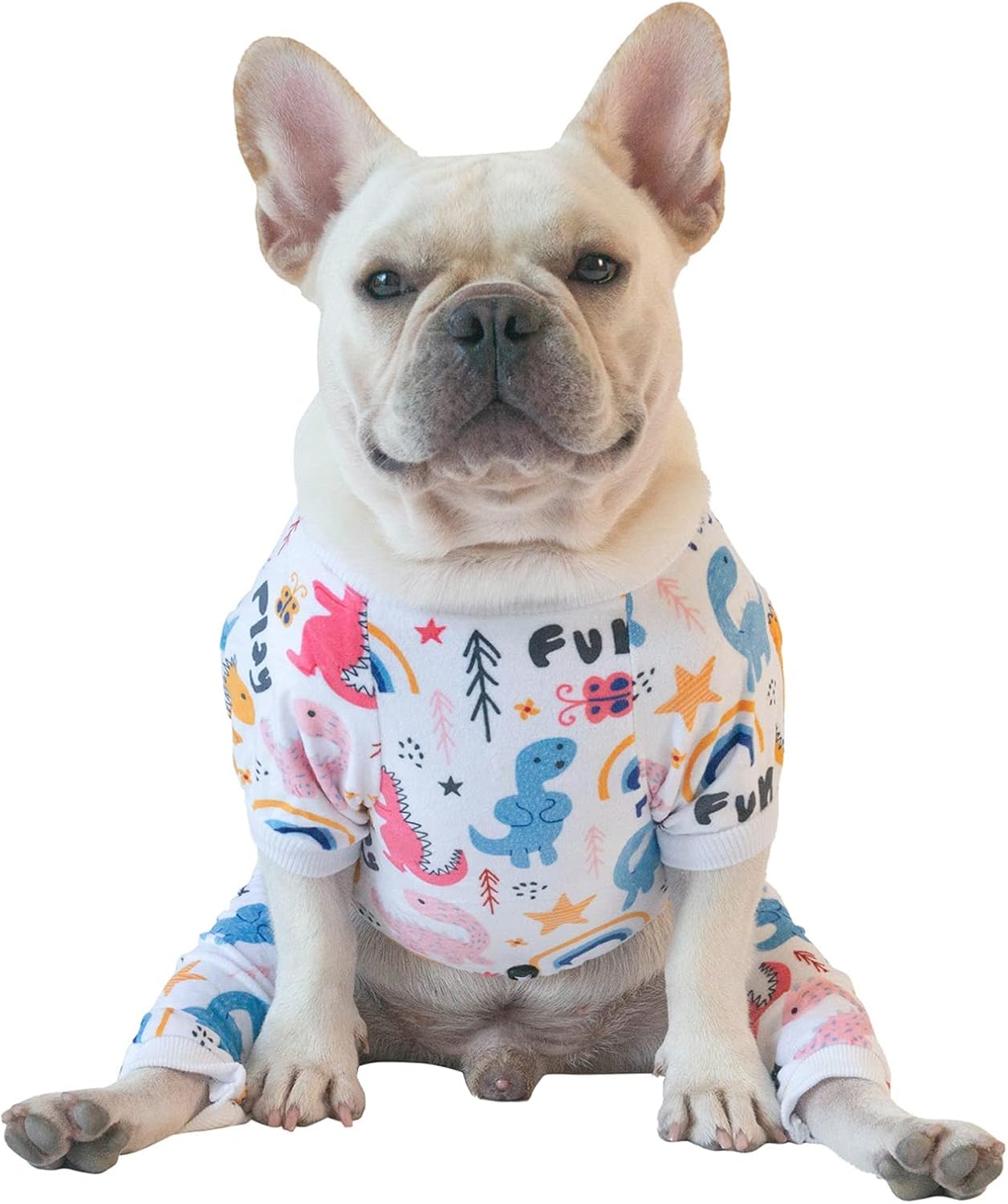 CuteBone Small Dogs Outfit Soft Puppy Onesies Pjs Dog Pajamas Pet Coat Cat Apparel Comfy Doggie Jumpsuit Bodysuit for All Seasons P159L