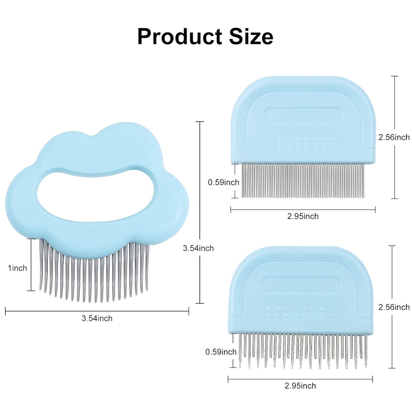 Pet Grooming Supplies, Massaging Comb for Removing Matted Fur and Knots/Tangles, Perfect for Long and Short Hair Pets (3 Packs)