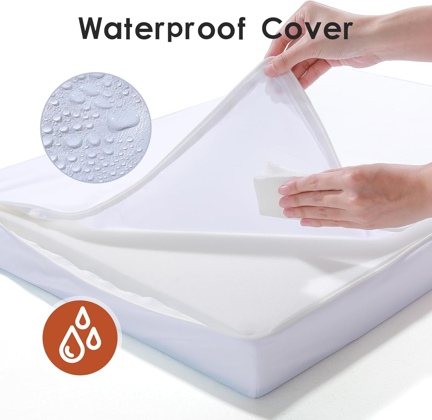 Upgraded Small Dog Bed, 3" Memory Foam with Waterproof Liner, Chew Resistant Microsuede Cover, Removable and Washable, for Indoor, Outdoor, and Car Use, Nonskid Base, 30x20 Inches S Khaki