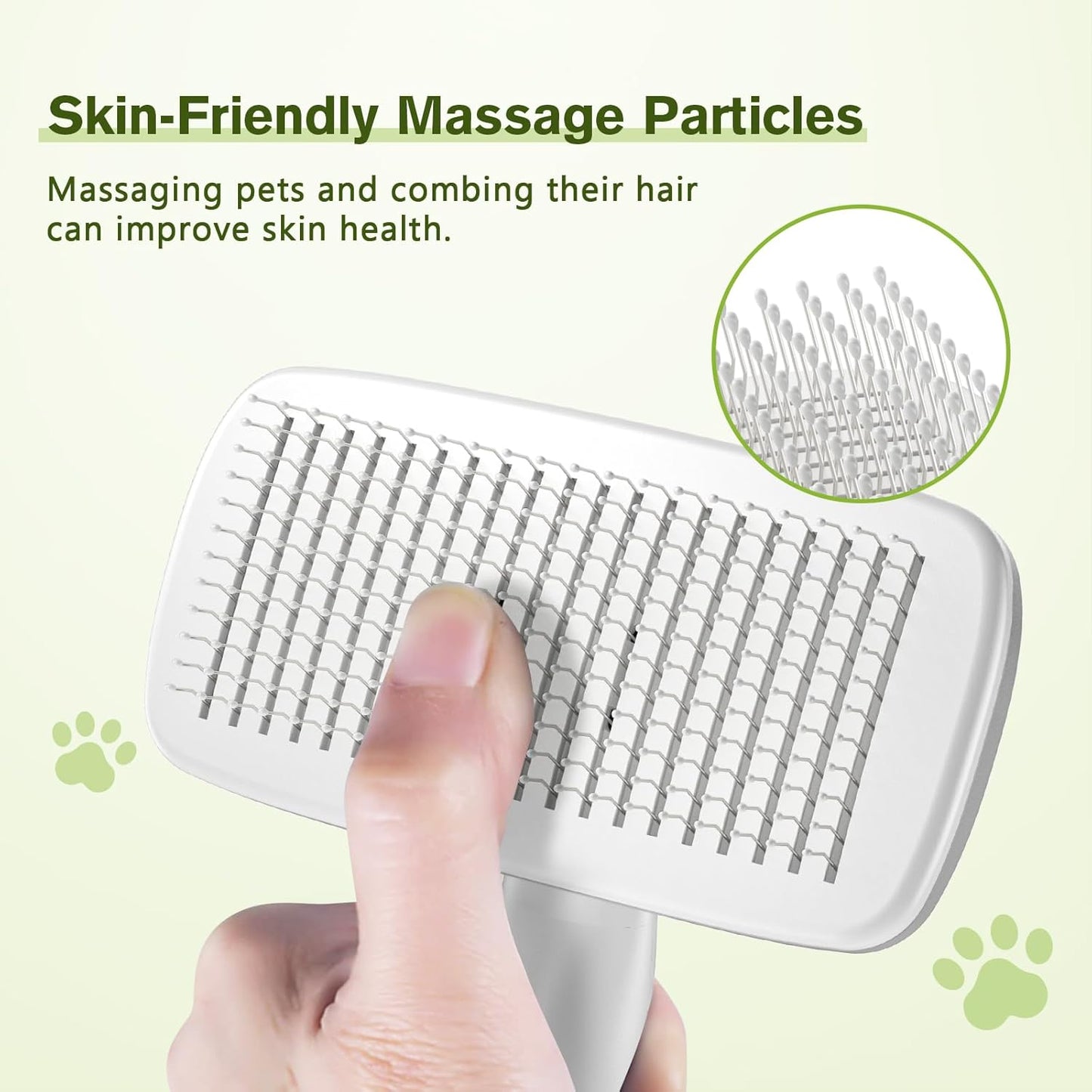 Pecute Self-Cleaning Slicker Brush for Dogs, Cats, Lightweight Dog Brush for Shedding Massaging Grooming, Cat Brush Gently Removes Loose Fur Undercoat for Small Dogs Cats Rabbits of All Hair Types