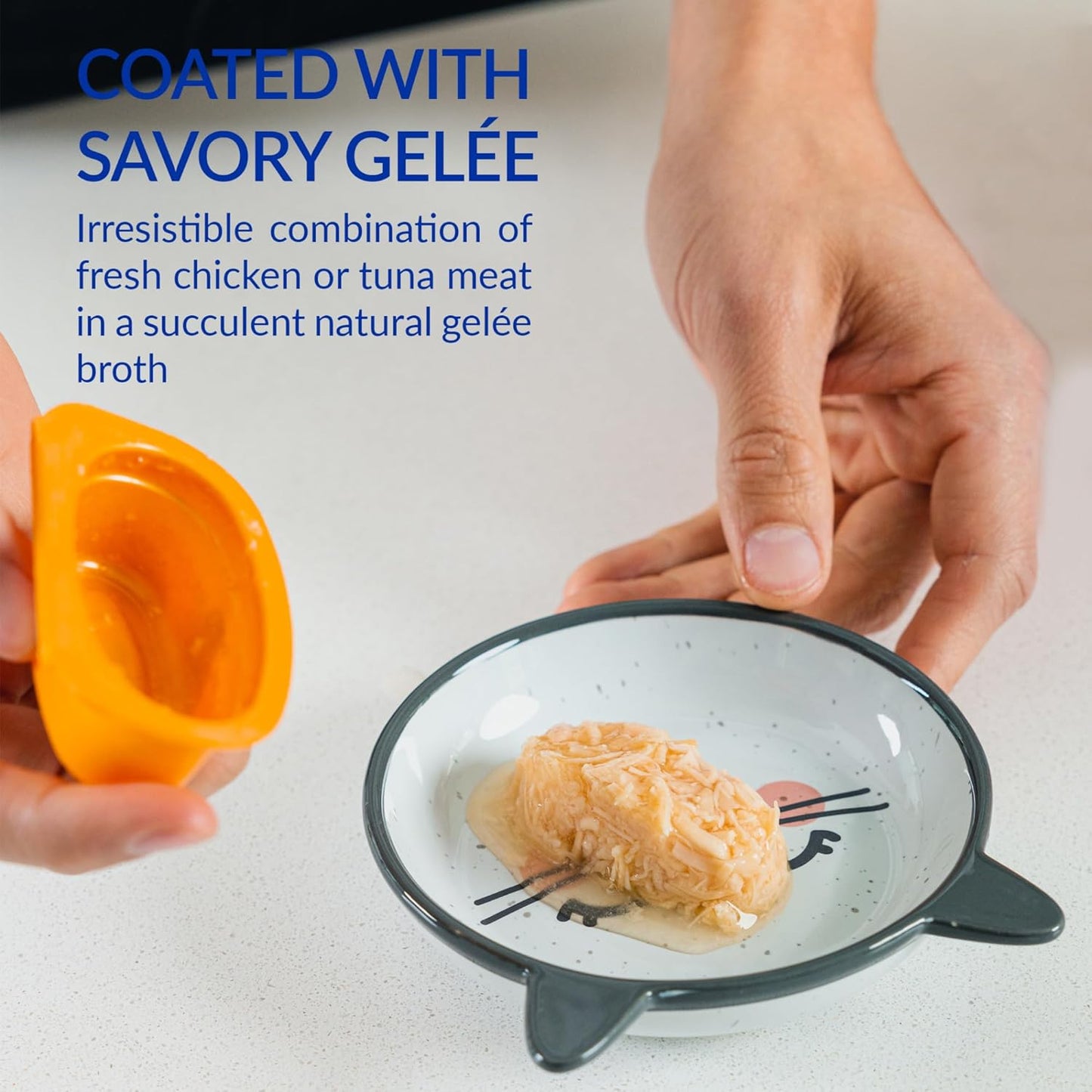 INABA Twins for Cats, Side Dish/Topper Cups, 1.23 Ounces per Serving, 16 Servings, Chicken Recipe